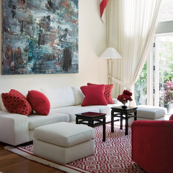 SCHUMACHER Red Velvet Pillow Cover - 21" - Picture 5 of 6